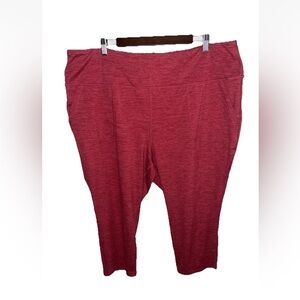 Torrid Active Performance Core Capri Leggings Jersey Red Size 4X EUC Workout Run